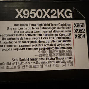 LEXMARK X950X2KG X950/X952/X954 Black Extra High Yield Toner Genuine New OEM